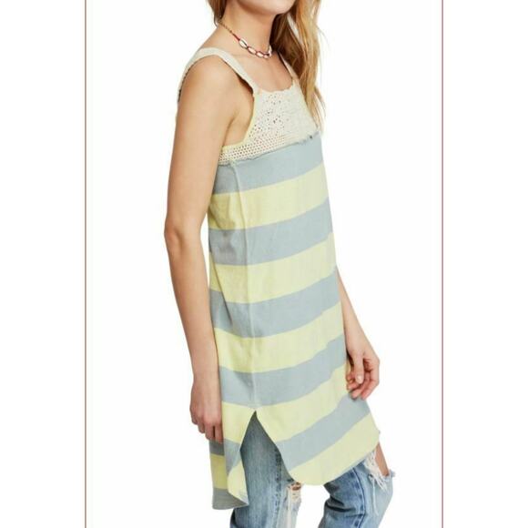 Free People Dresses & Skirts - Free People Luca Crochet Stripe Knit Dress NWT!! Sz XS